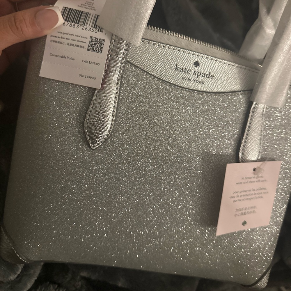 Kate spade silver sparkly bag